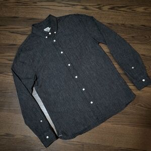 Men's Casual Button Down Shirt - Black